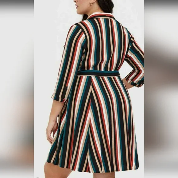 Plus Size 4X TORRID dress Striped Pretty! - Picture 3 of 4